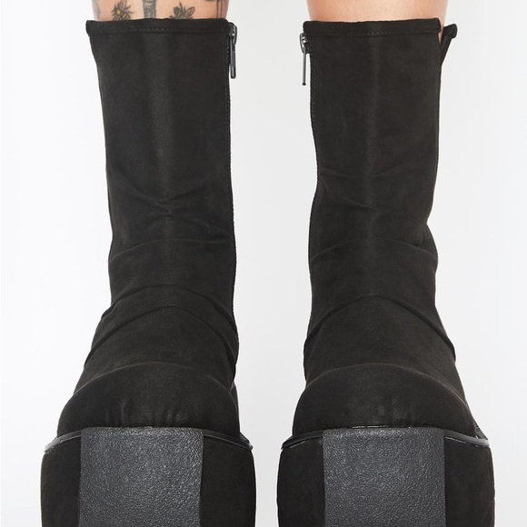 Demonia Rock The World Platform Boots size 10 Black - Picture 3 of 5